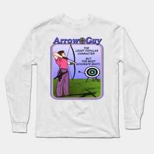 ARROW GUY Retro Off Brand Knock Off Parody Boot Super Hero Long Sleeve T-Shirt